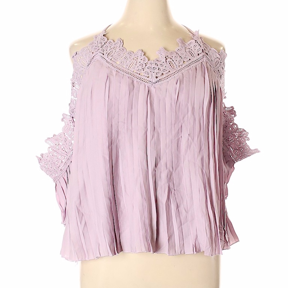 ASOS New Look Size 14 Cold Shoulder Lace Blouse